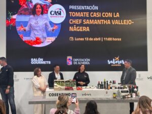 Presentación de tomates CASI con la chef Samantha Vallejo-Nágera en Salón Gourmets 2026