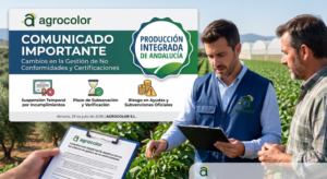 Comunicado sobre cambios en la gestión de no conformidades en Andalucía