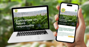 Pantallas de la nueva web de Ecoinver Bio en laptop y móvil