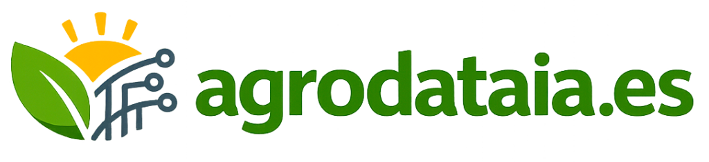 Logo de AgroDataIA con elementos de agricultura y tecnología