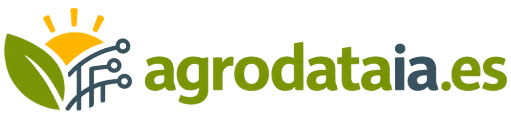 Logo de Agrodatalia con sol y hojas verdes