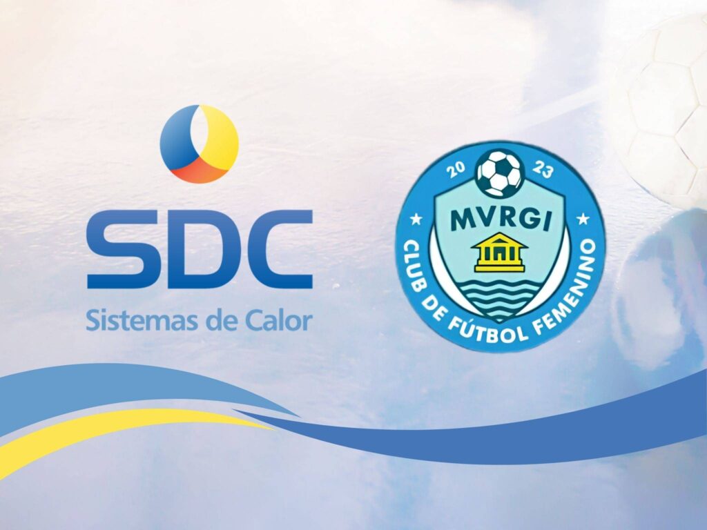 Logos de Sistemas de Calor y CFF MVRGI sobre fondo deportivo